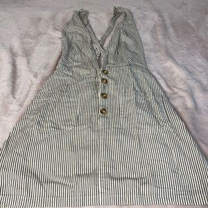 Striped Brown and Cream Dress